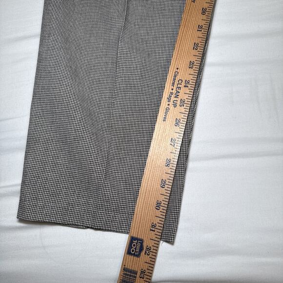 Vintage 80s Womens Lee Black White Houndstooth Checkered Pants 16L Tapered Fit - Picture 8 of 12